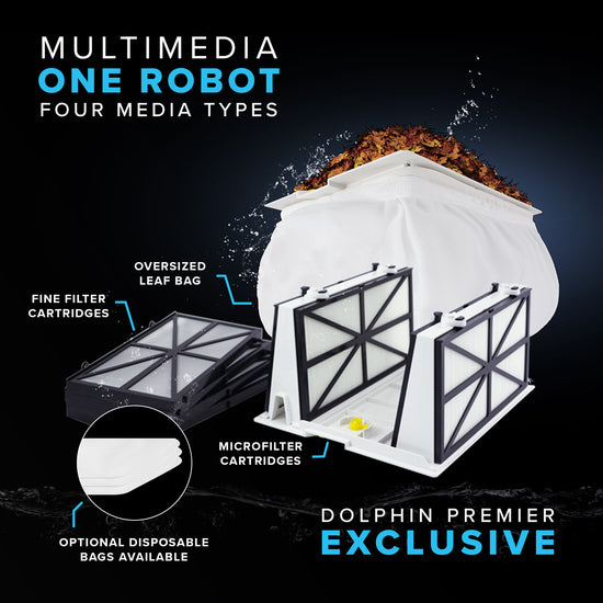 multi-media filtration for dolphin premier robotic pool cleaner