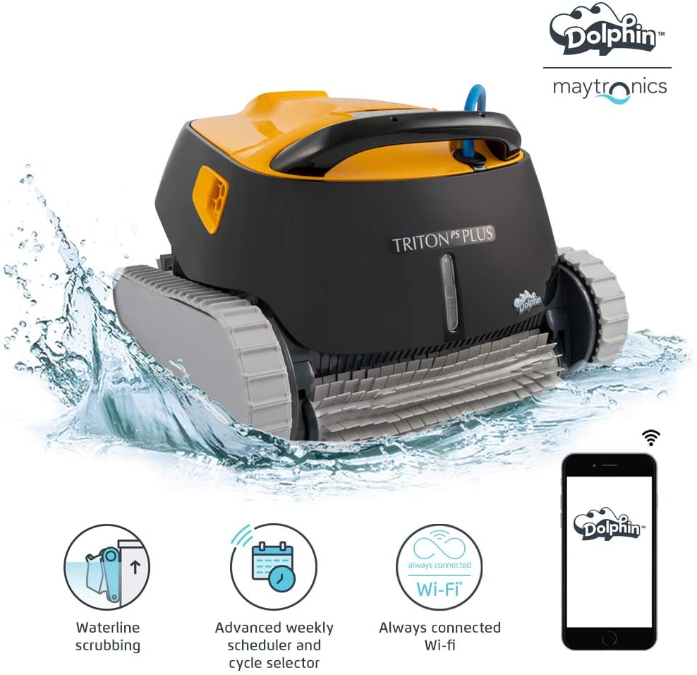 Dolphin Triton PS Plus Robotic Pool Cleaner with Extra-Large Filter Basket