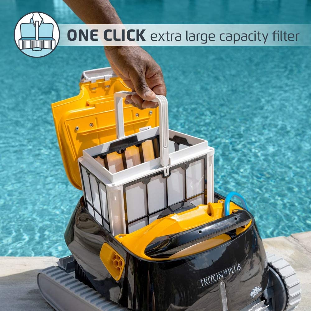 Dolphin Triton PS Plus Robotic Pool Cleaner with Extra-Large Filter Basket