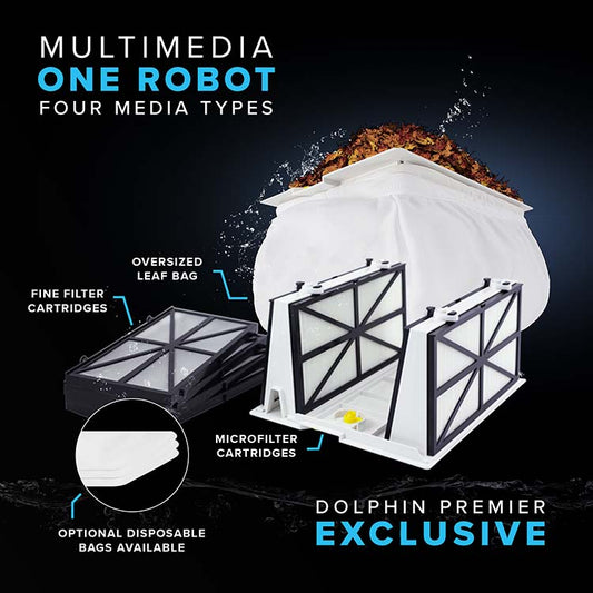 Dolphin Premier Robotic Pool Cleaner with Oversized Leaf Bag