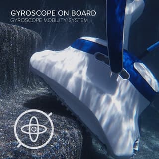 Gyroscope Technology. Never seen before in a pool robot.