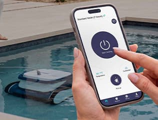 Dolphin robotic pool cleaner mapping a pool for smart navigation