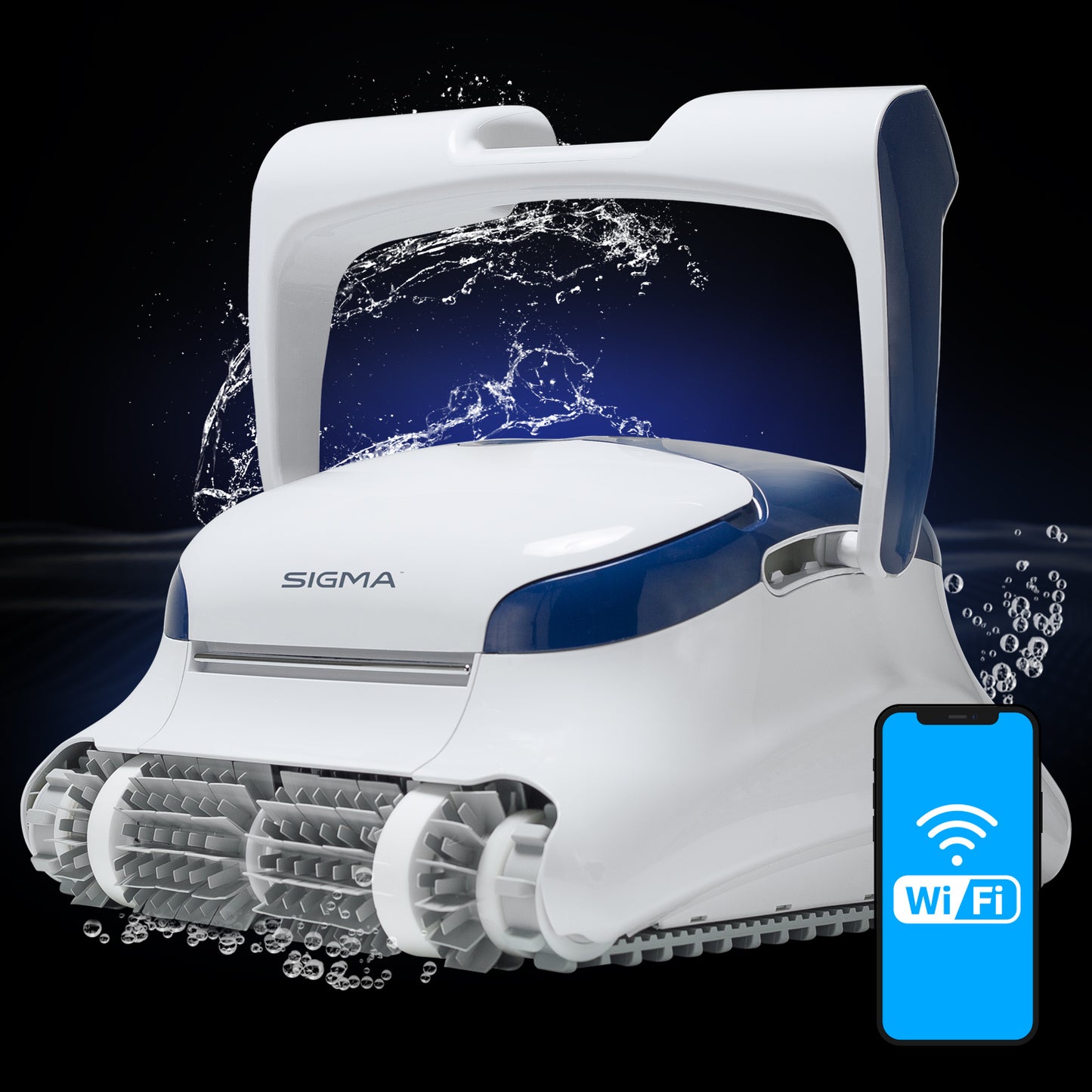 Dolphin Sigma Robotic Pool Cleaner with Gyroscope, Wi-Fi, Oversized Filters, & 3 Year Warranty